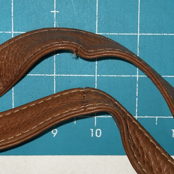 Air One Brown Vintage Pebbled Leather Medium Shoulder Bag Everyday Bag Purse - Picture 9 of 14